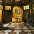 "Čekárna" v zámku Franzesburg - místnost, ve které čekali vyslanci na přijetí